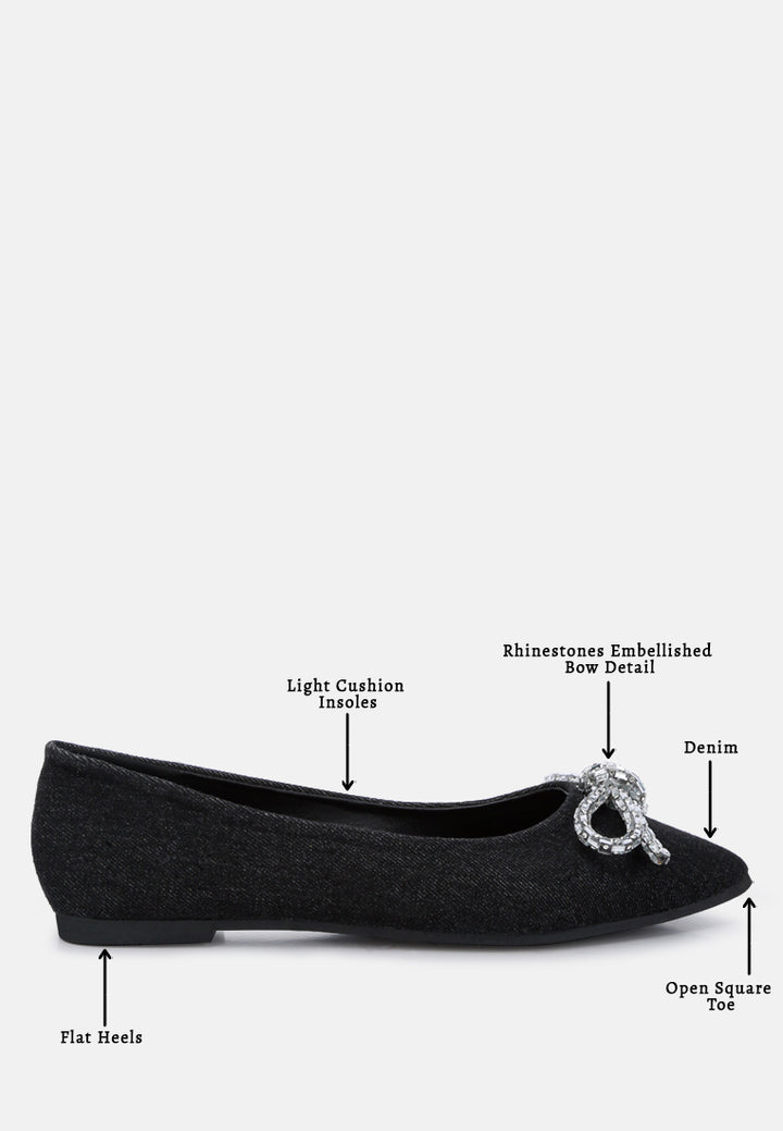 bow detail ballet flats by ruw#color_black