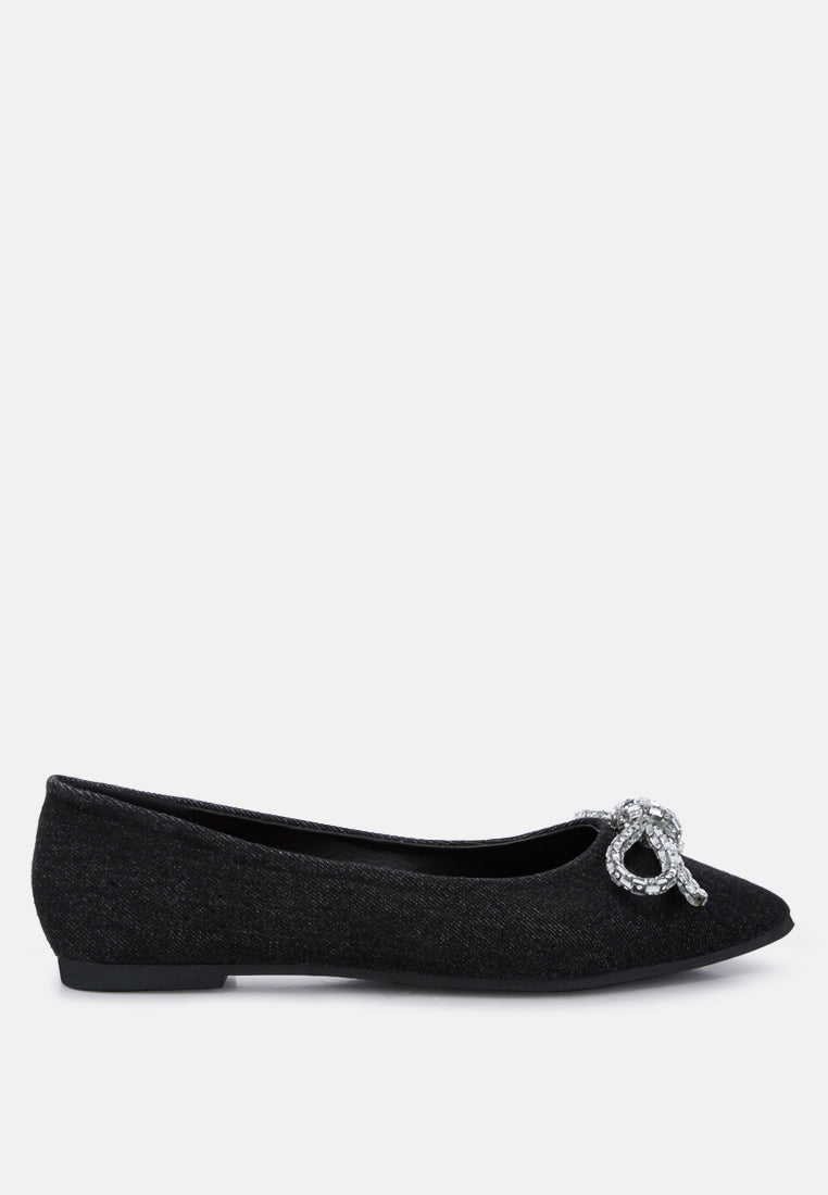 bow detail ballet flats by ruw#color_black