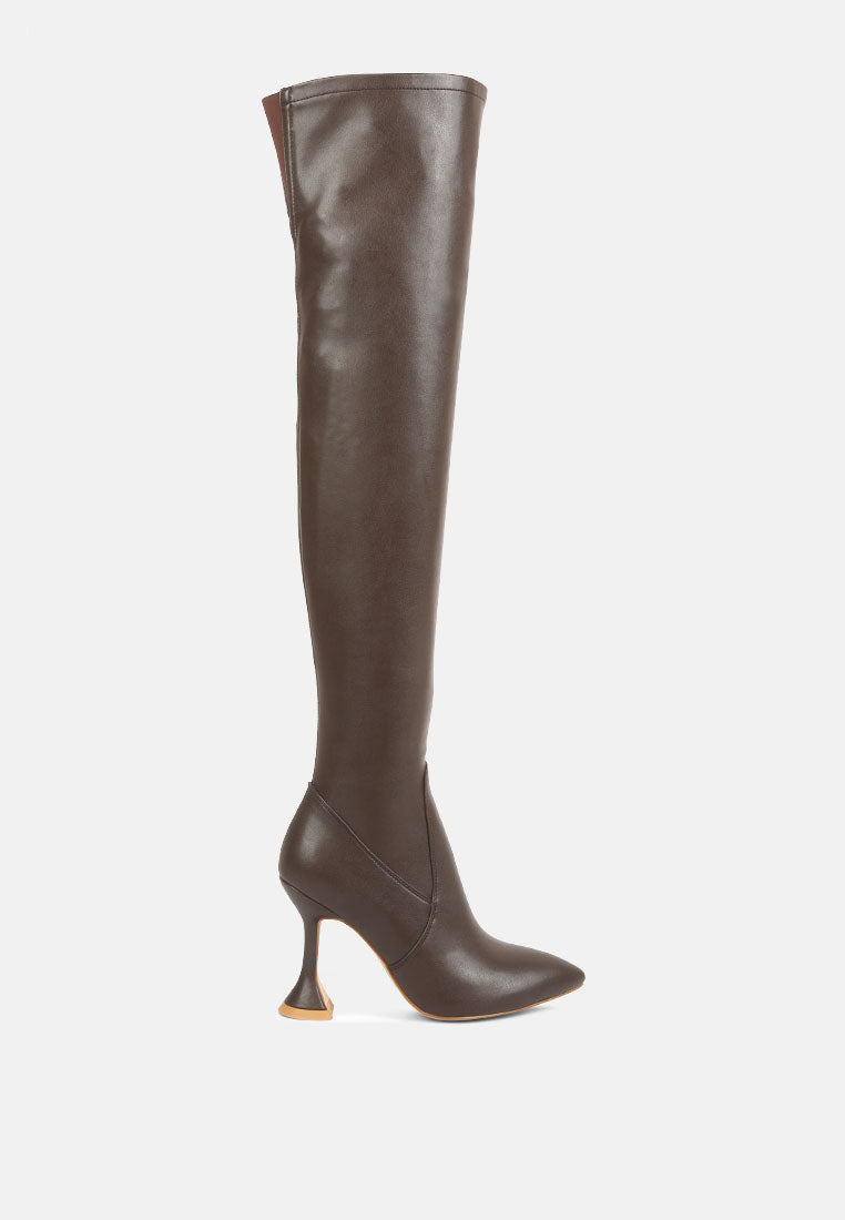 brandy faux leather over the knee high heeled boots#color_brown