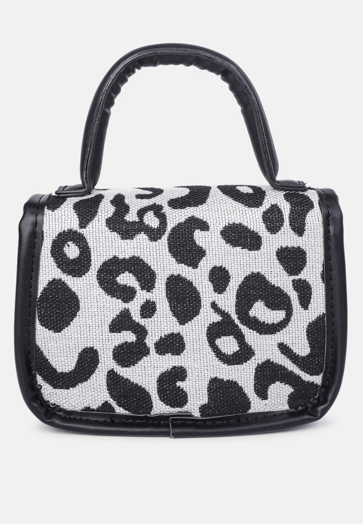 buffalo print sling bag#color_black