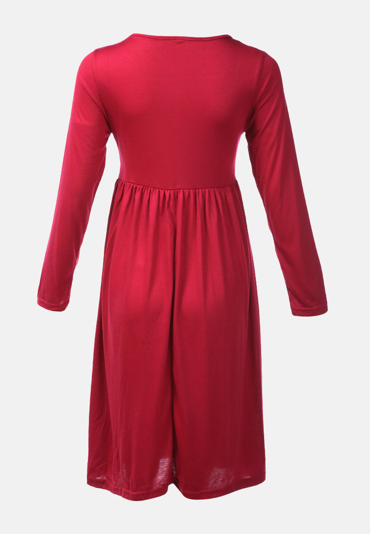 button- up dress#color_wine-red