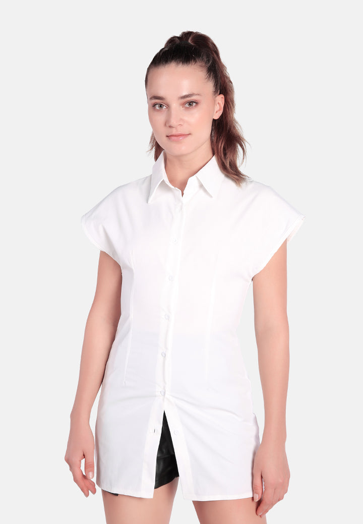 button up long shirt#color_white