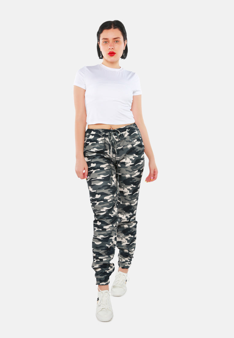 camouflage printed joggers pants#color_camo