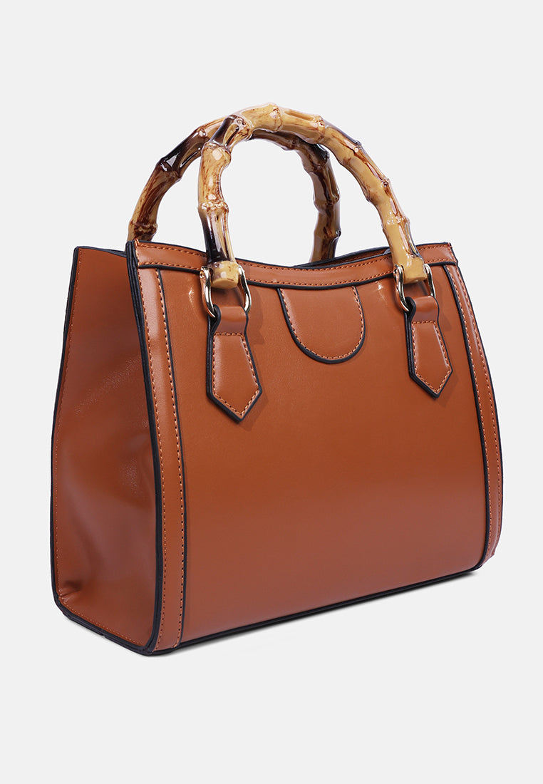 cane handle hand bag#color_tan