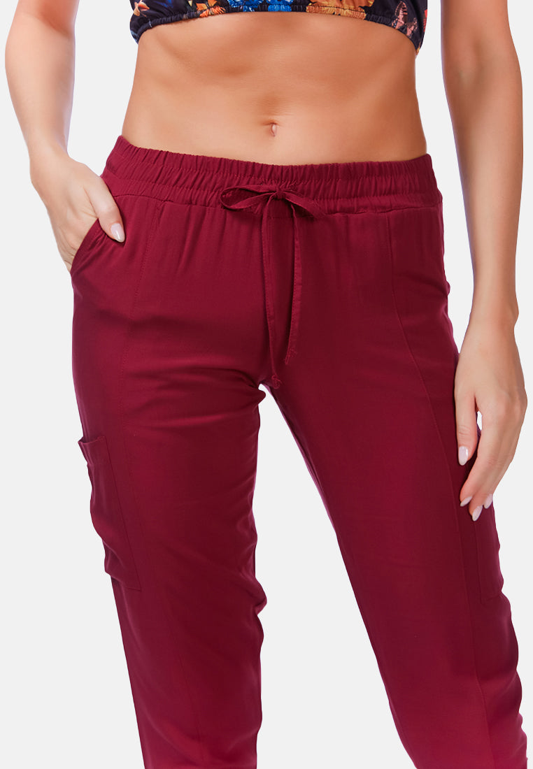 cargo fit jogger pants#color_burgundy