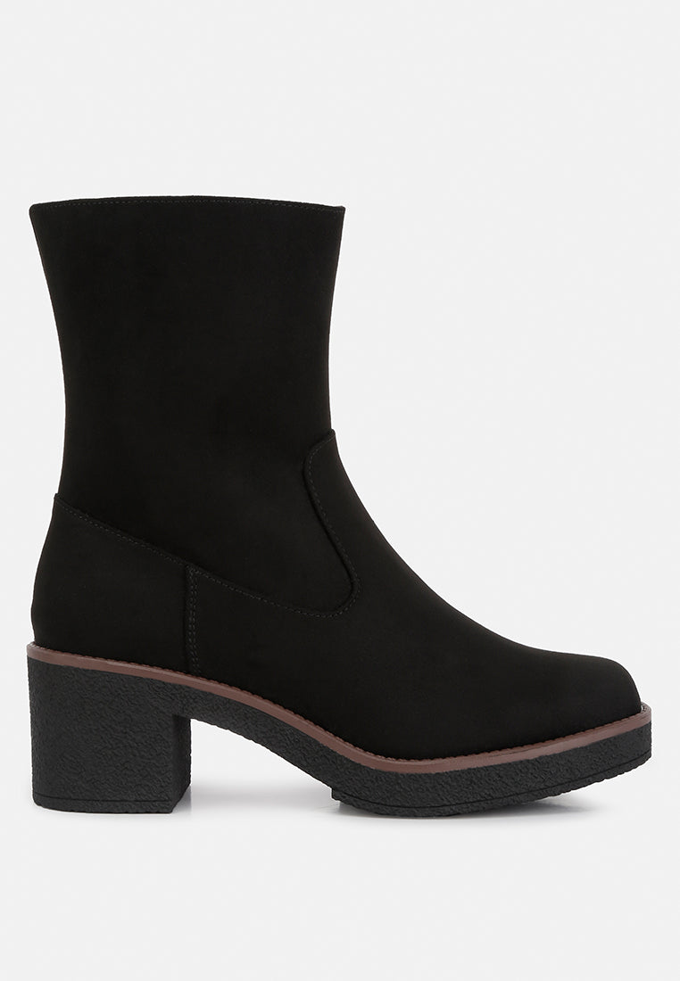 cary block heel micro suede boots#color_black