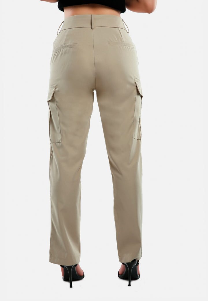 casual high waist straight pants by ruw#color_beige