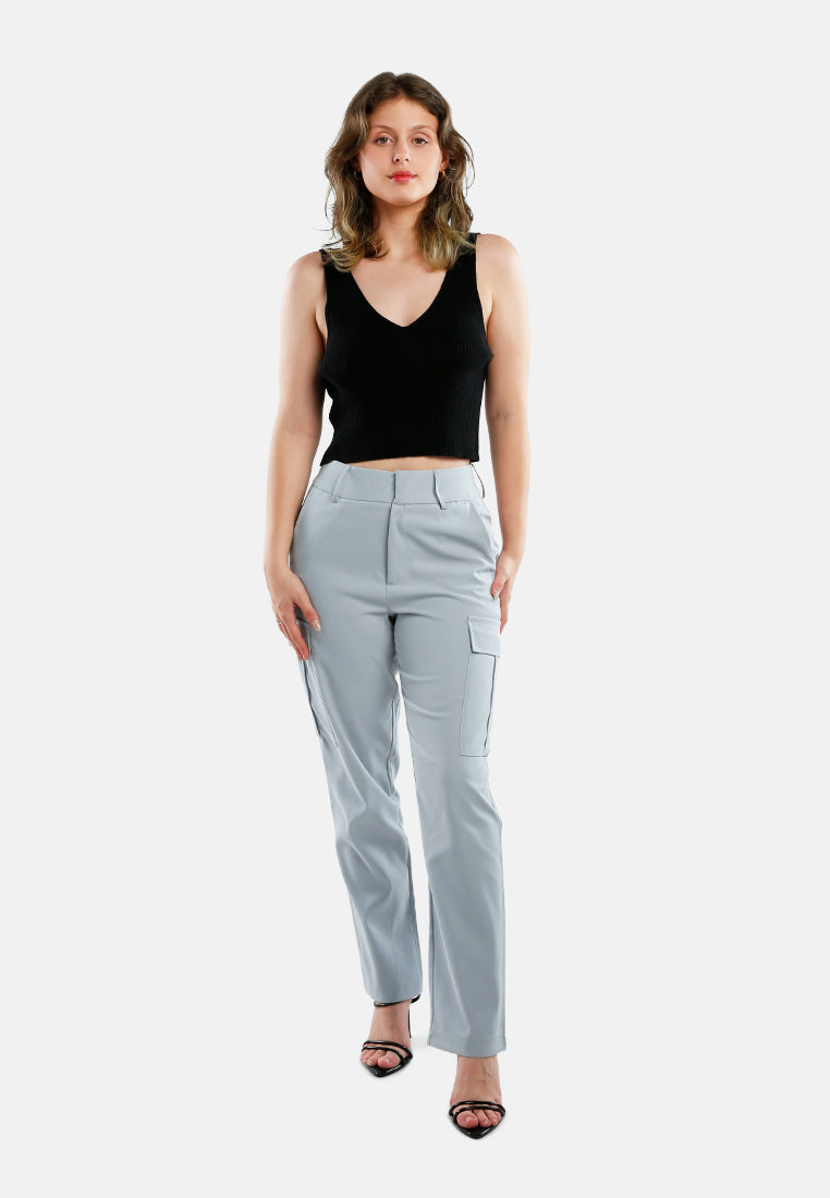 casual high waist straight pants by ruw#color_light-blue