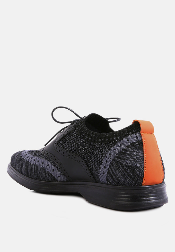 men's knitted brogue sneakers by ruw
#color_black