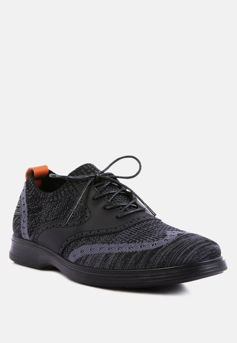 men's knitted brogue sneakers by ruw
#color_black