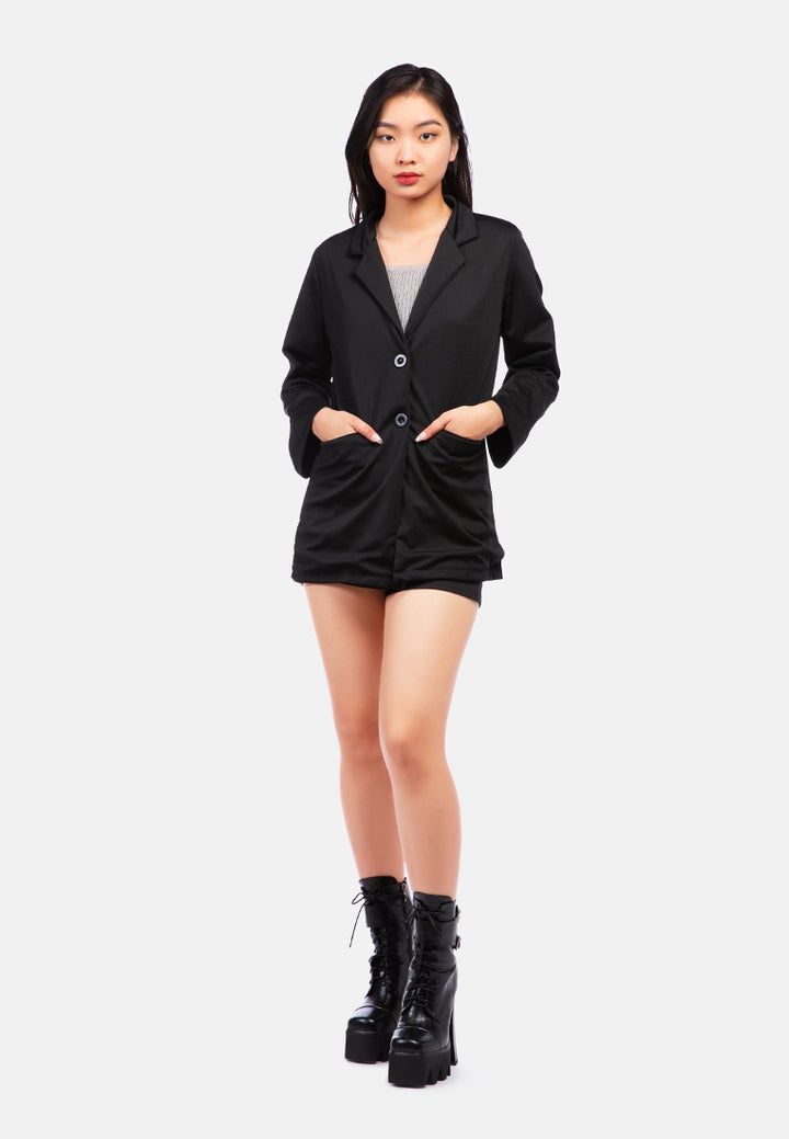 casual oversized jacket#color_black