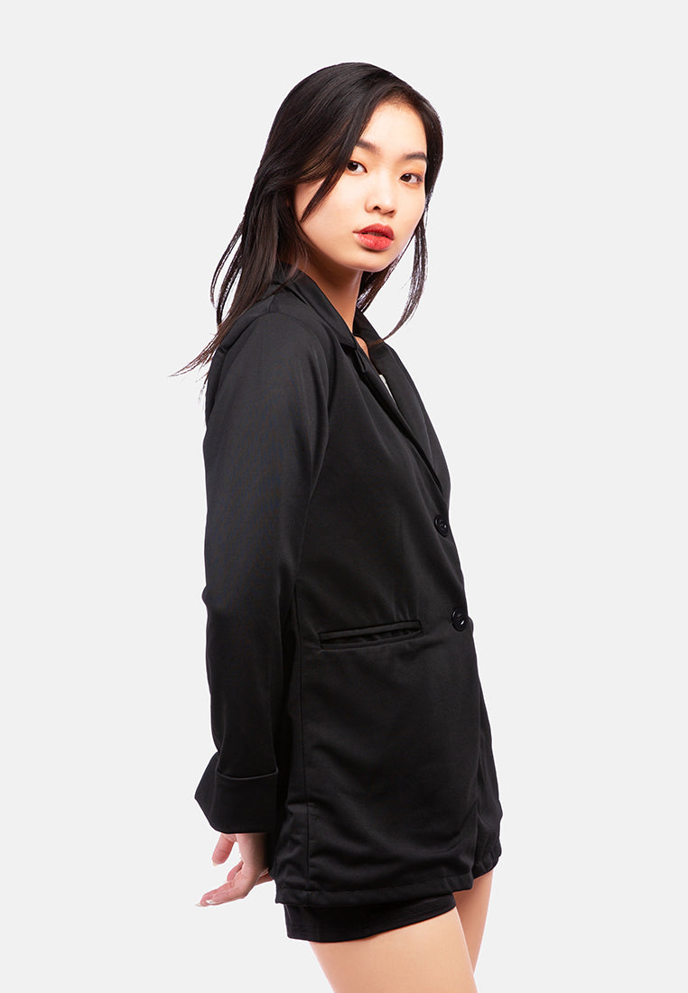 casual oversized jacket#color_black