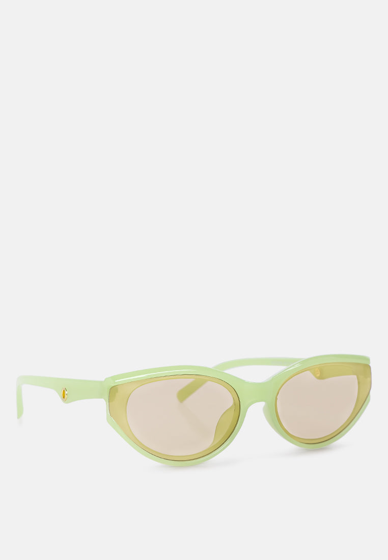 cat-eye retro sunglasses#color_green