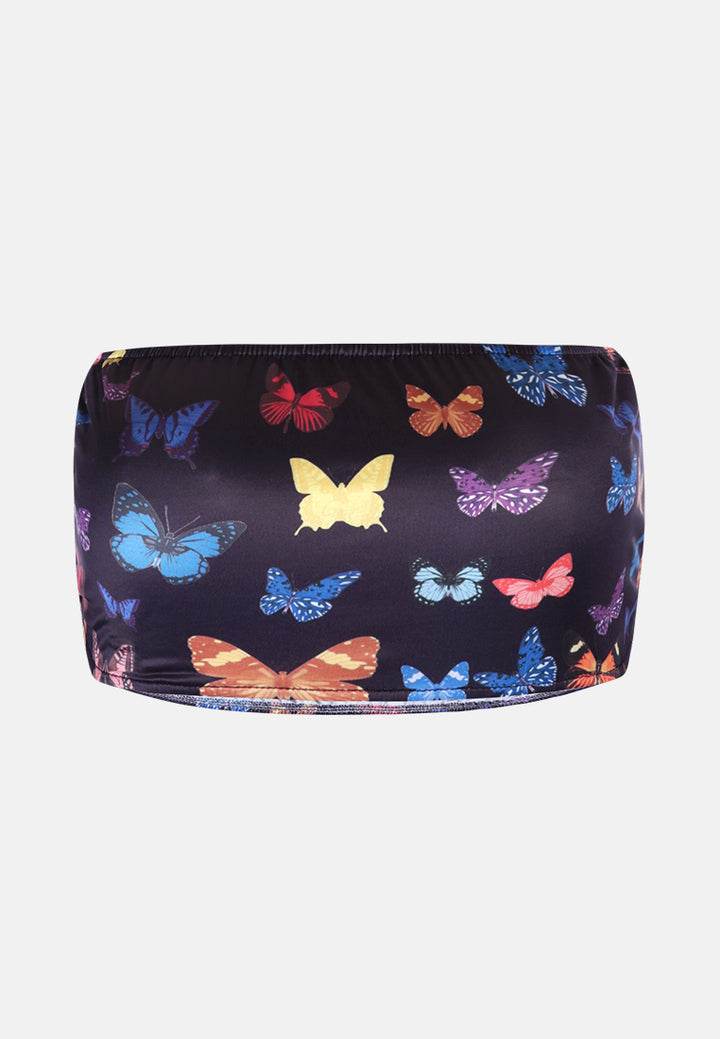 chasing butterflies tube top by ruw#color_black