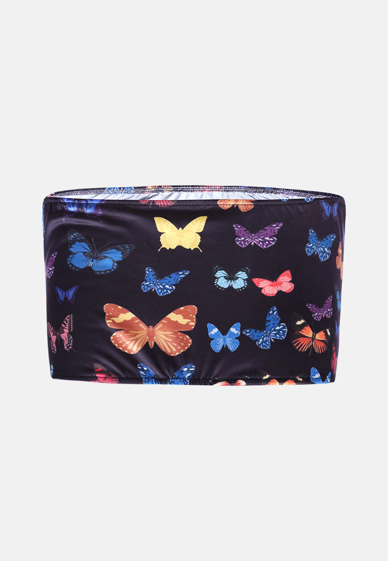 chasing butterflies tube top by ruw#color_black