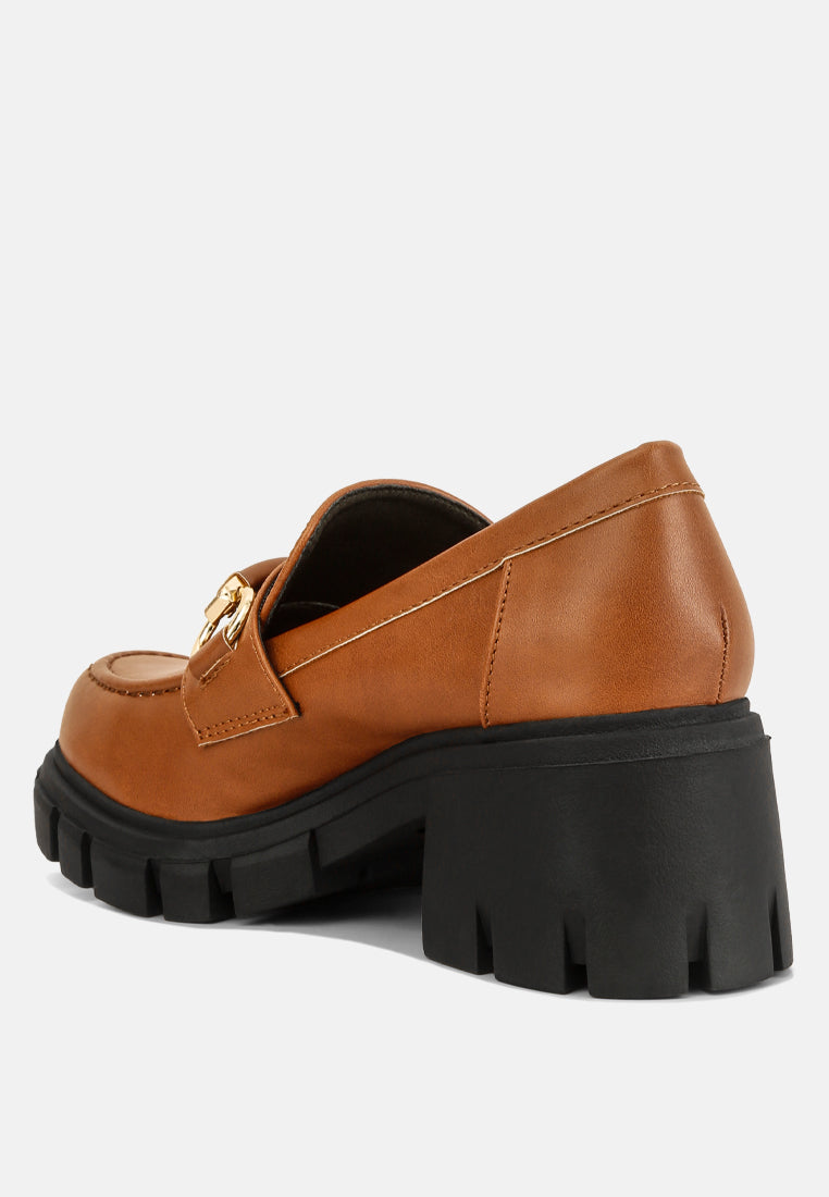 chunky platform loafers#color_tan