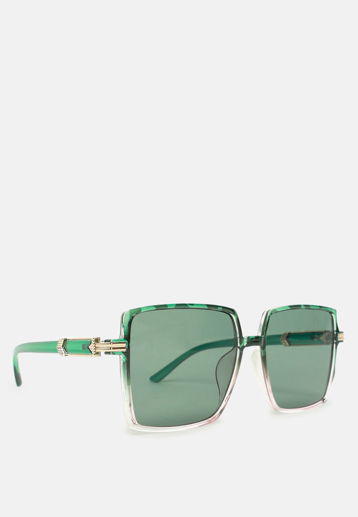 classy retro tinted square sunglass#color_green