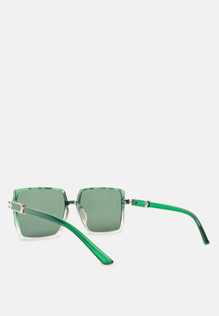 classy retro tinted square sunglass#color_green