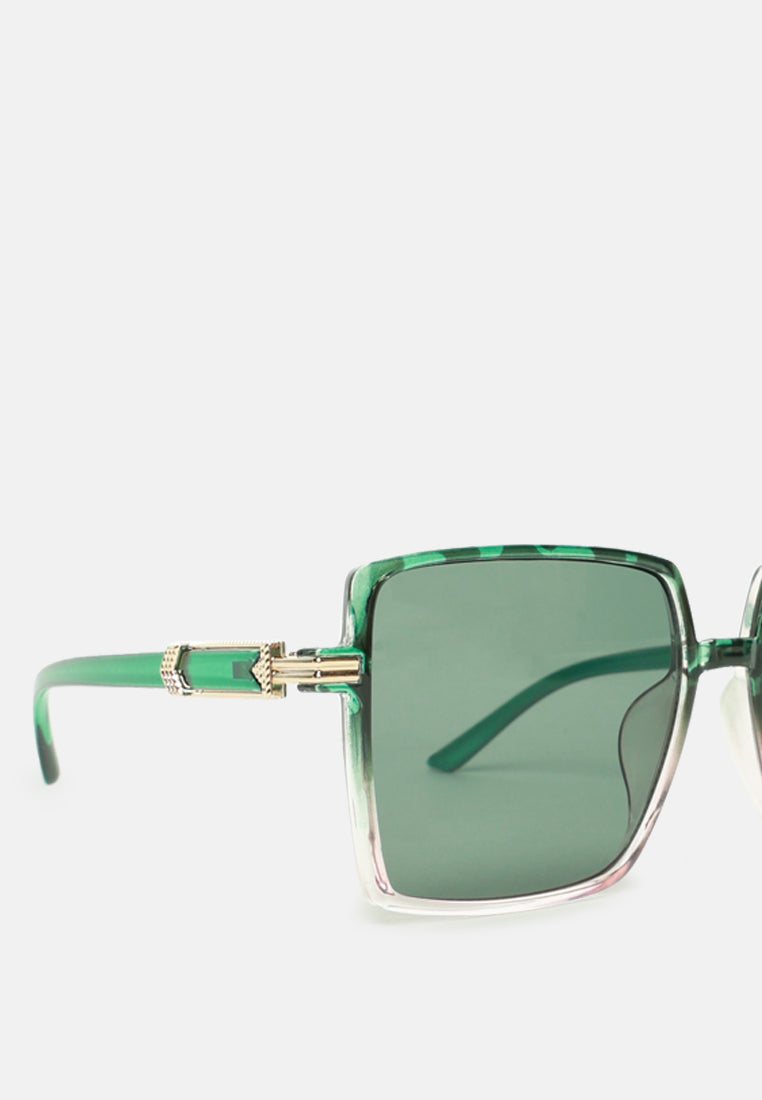 classy retro tinted square sunglass#color_green