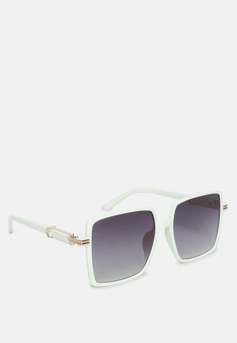 classy retro tinted square sunglass#color_white-purple