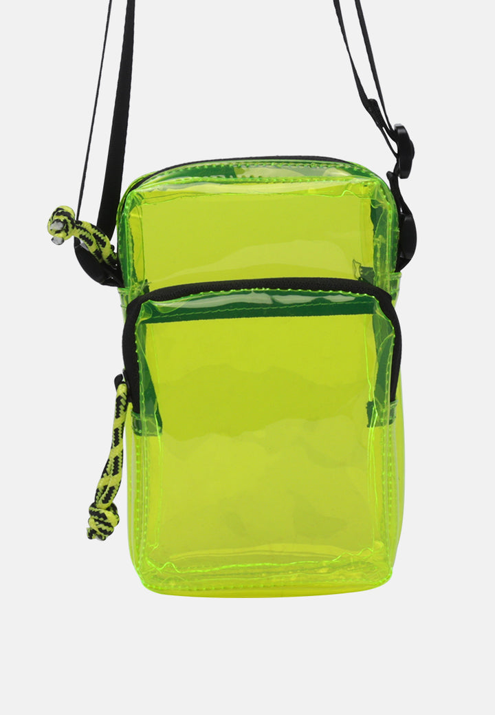 clear bag with two compartments#color_lime