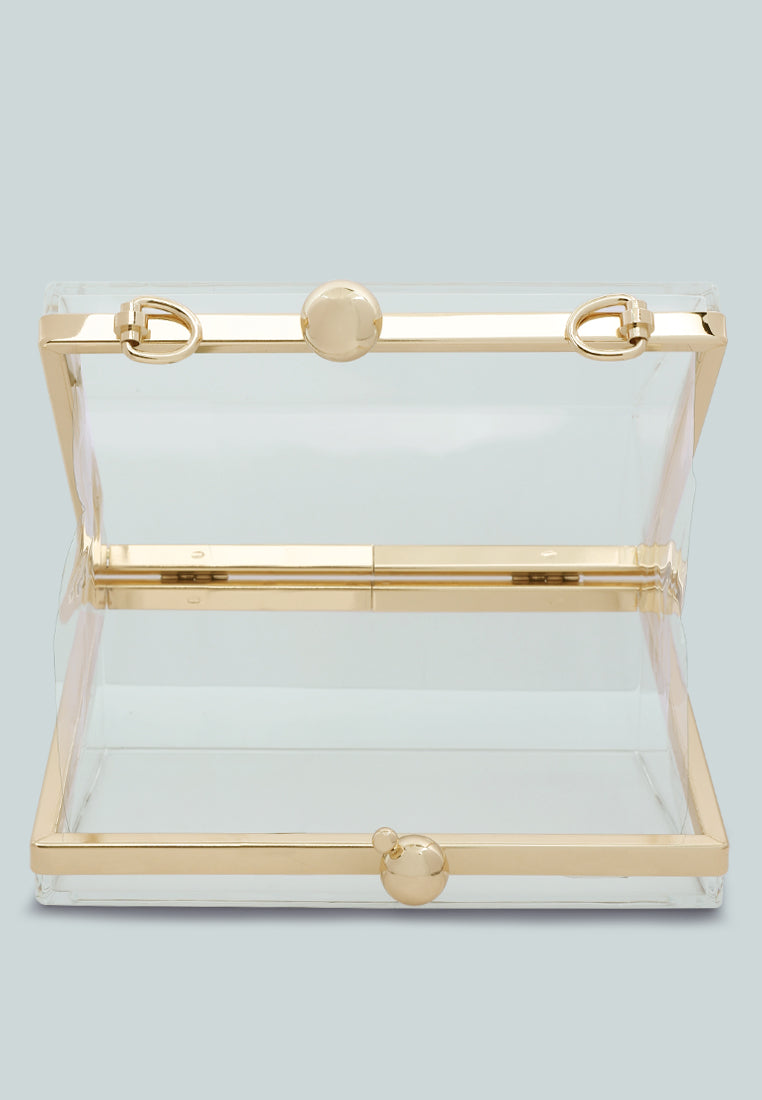 clear triangle clutch bag#color_transparent