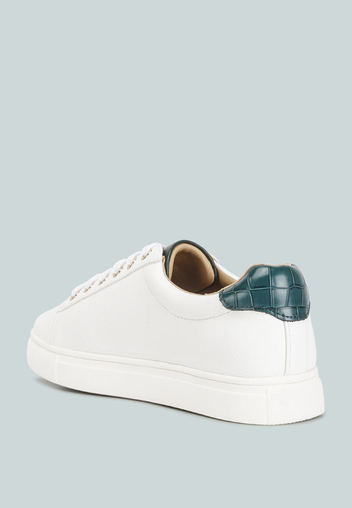 colette croc back panel sneakers#color_green