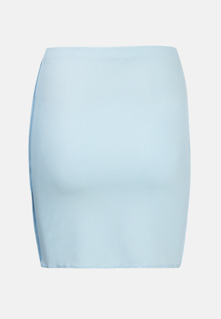 color block casual tube skirt by ruw#color_pink