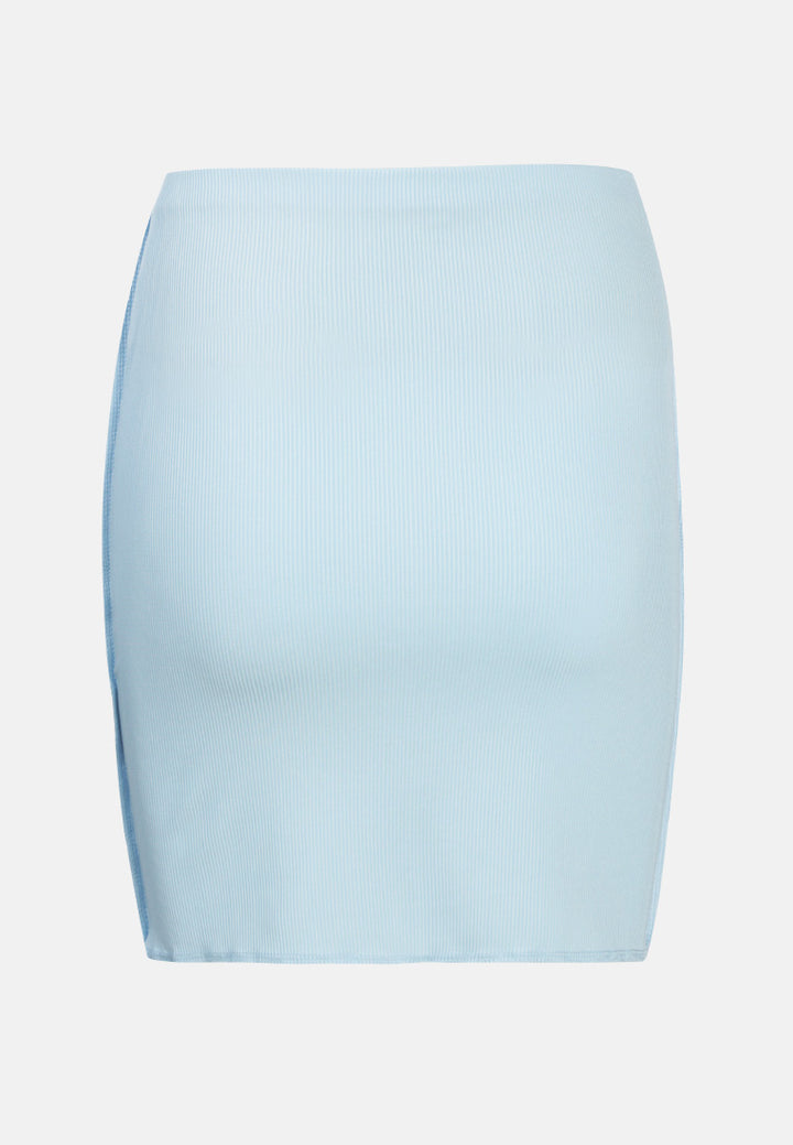 color block casual tube skirt by ruw#color_pink