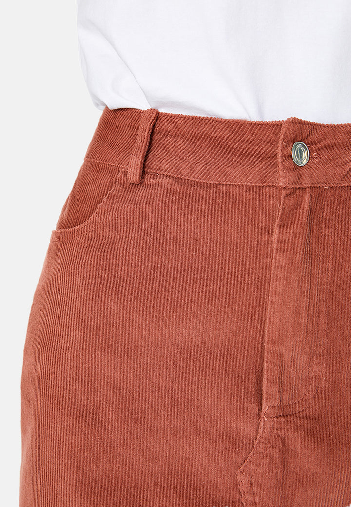 corduroy mini skirt#color_orange