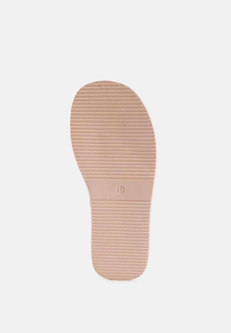 ouette quilted cross strap puffer slides#color_beige