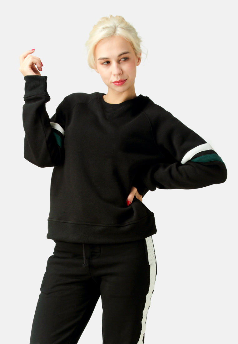 crew neck sweatshirt#color_black