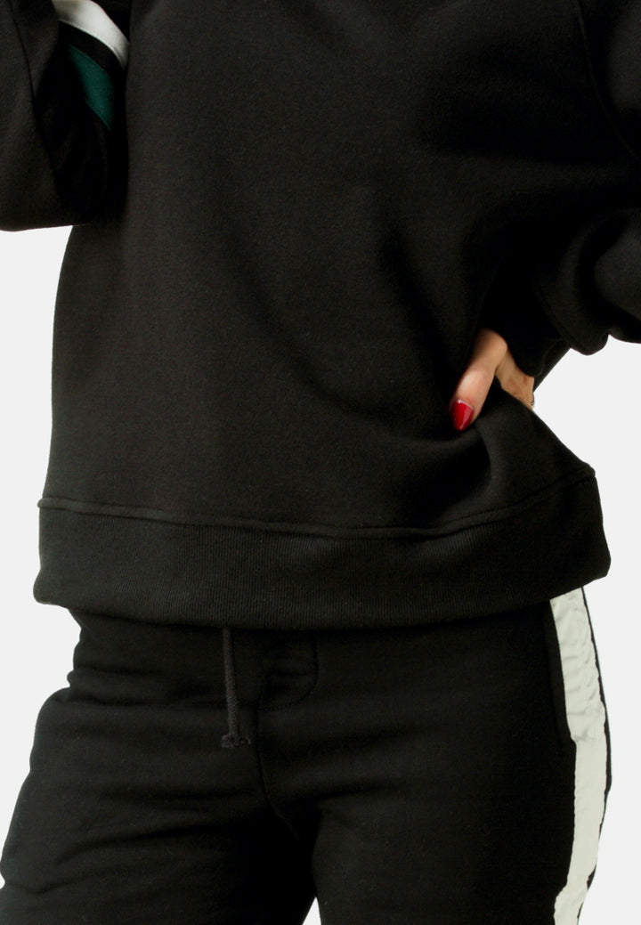 crew neck sweatshirt#color_black