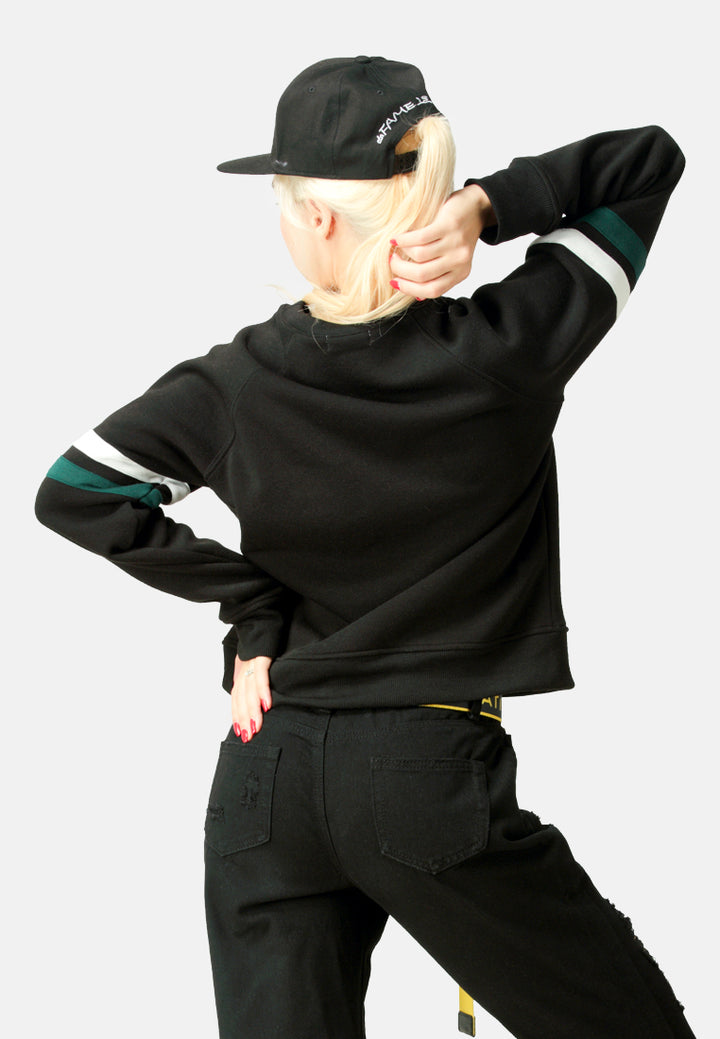 crew neck sweatshirt#color_black