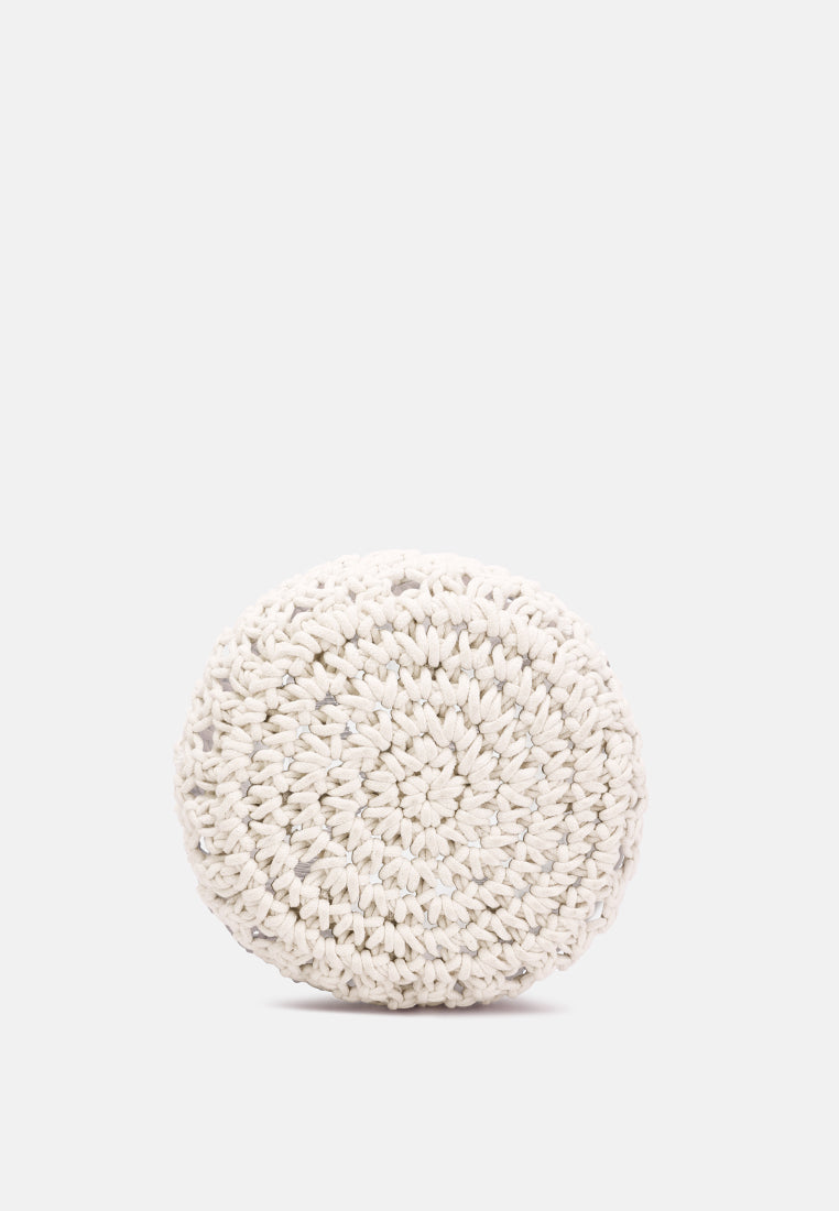 crochet cotton satchel bag#color_white