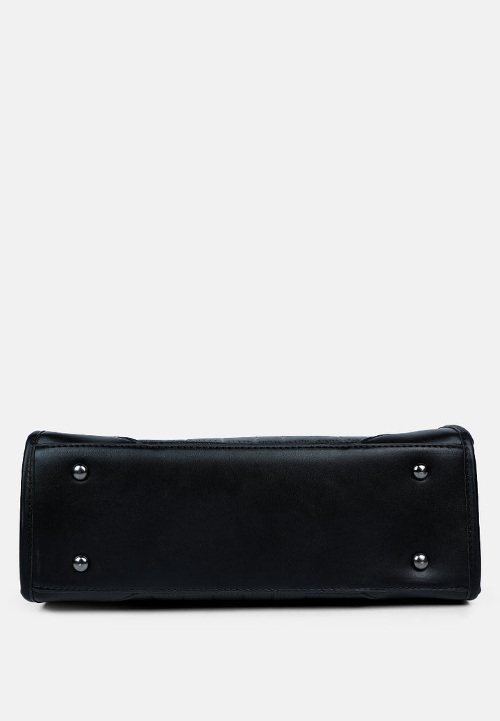 croco hand bag#color_black