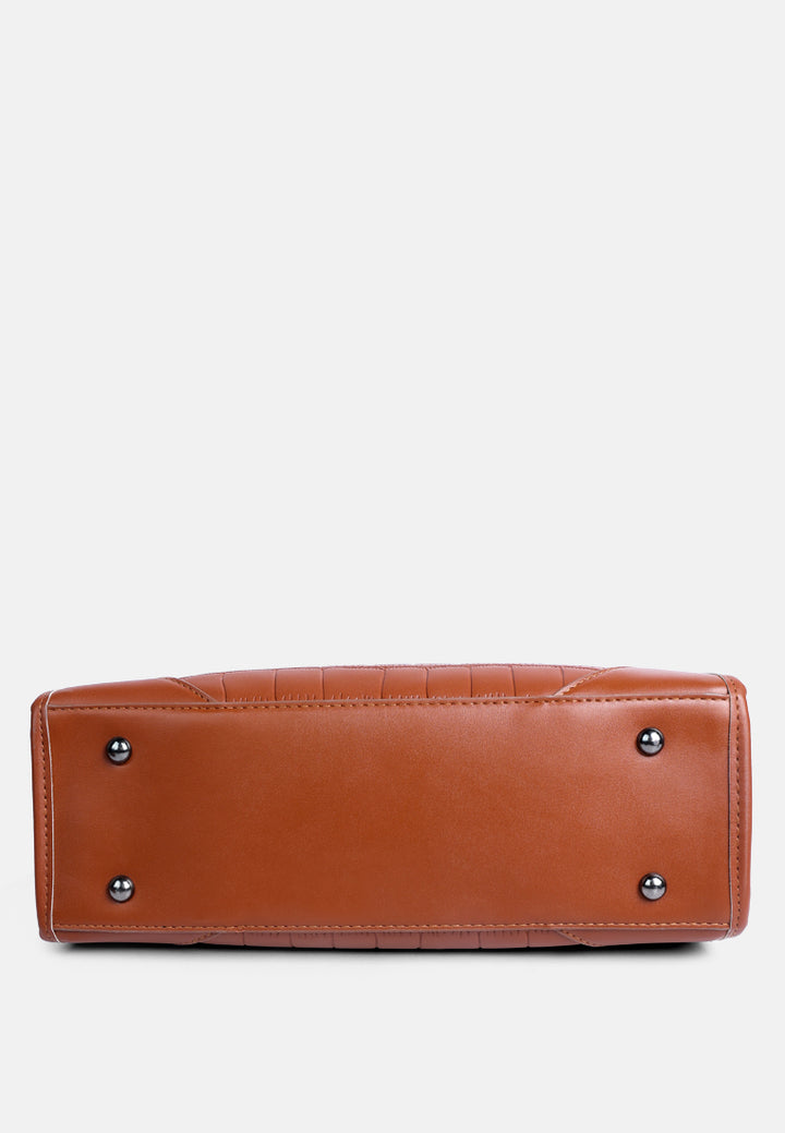 croco hand bag#color_brown