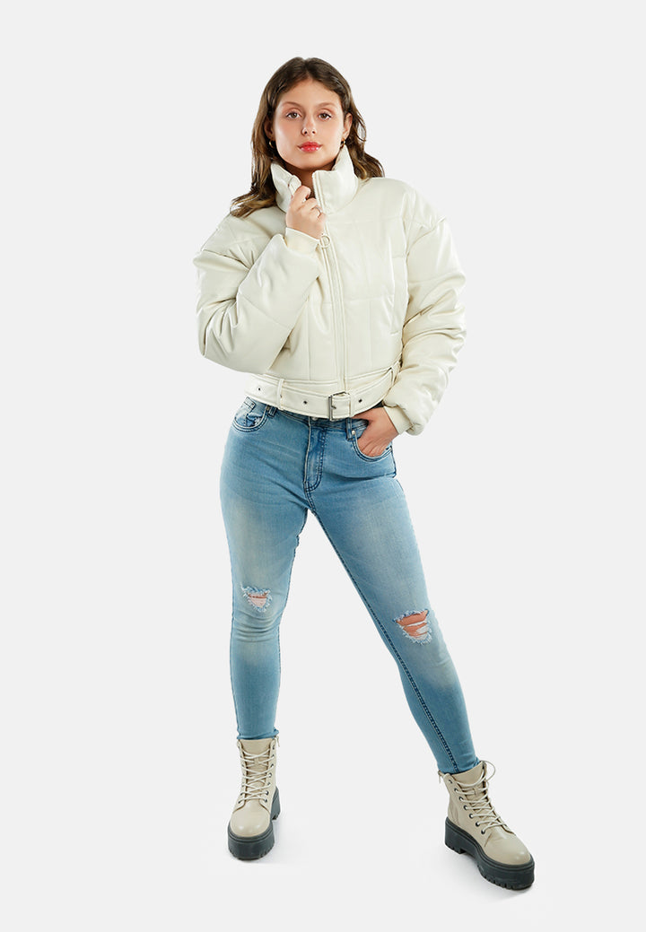 cropped belted puffer jacket#color_cream