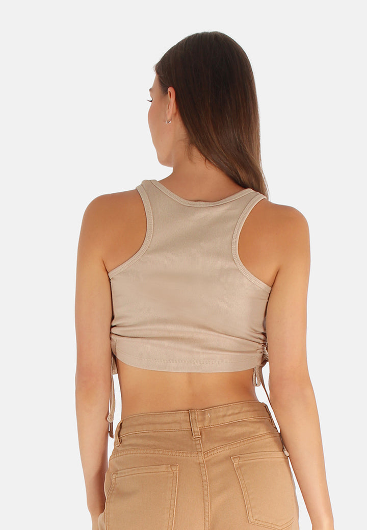 cut out tank crop top#color_beige