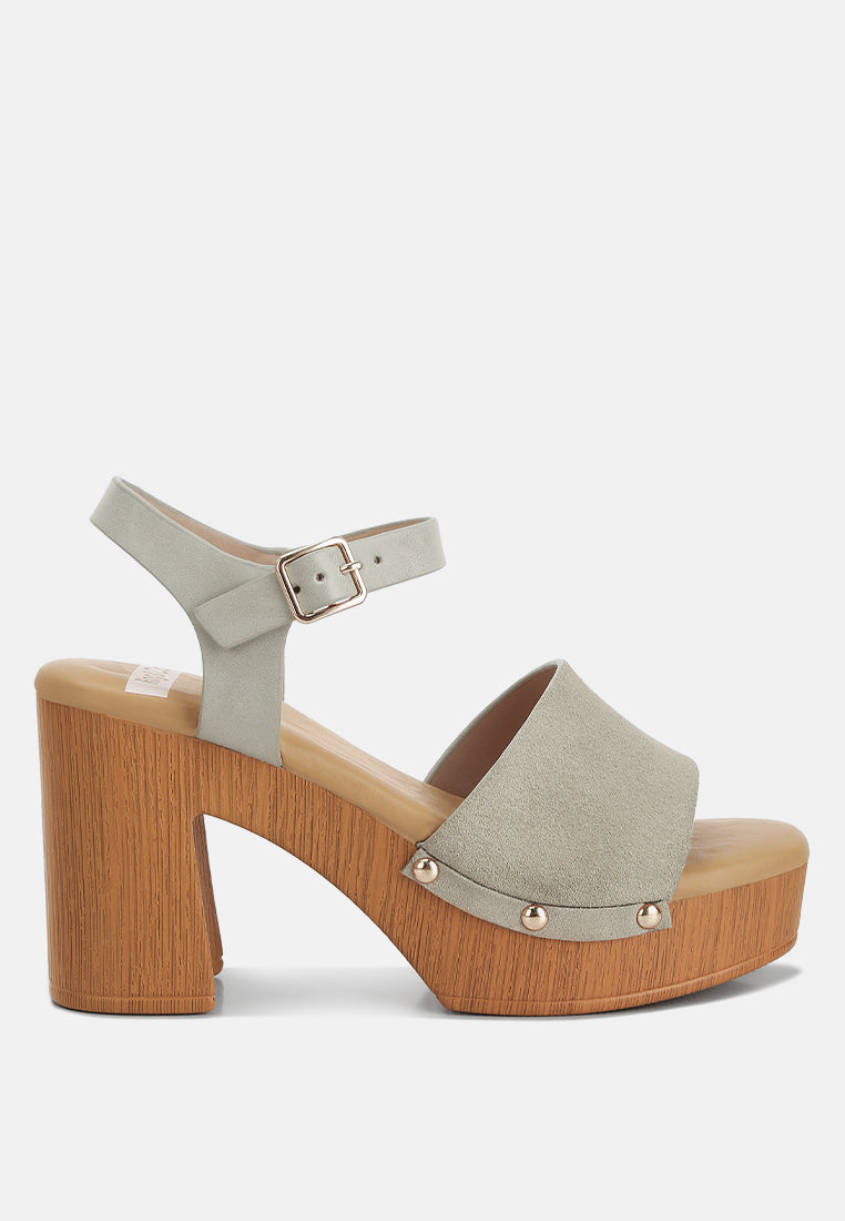 daniela suede high block sandals by ruw#color_beige