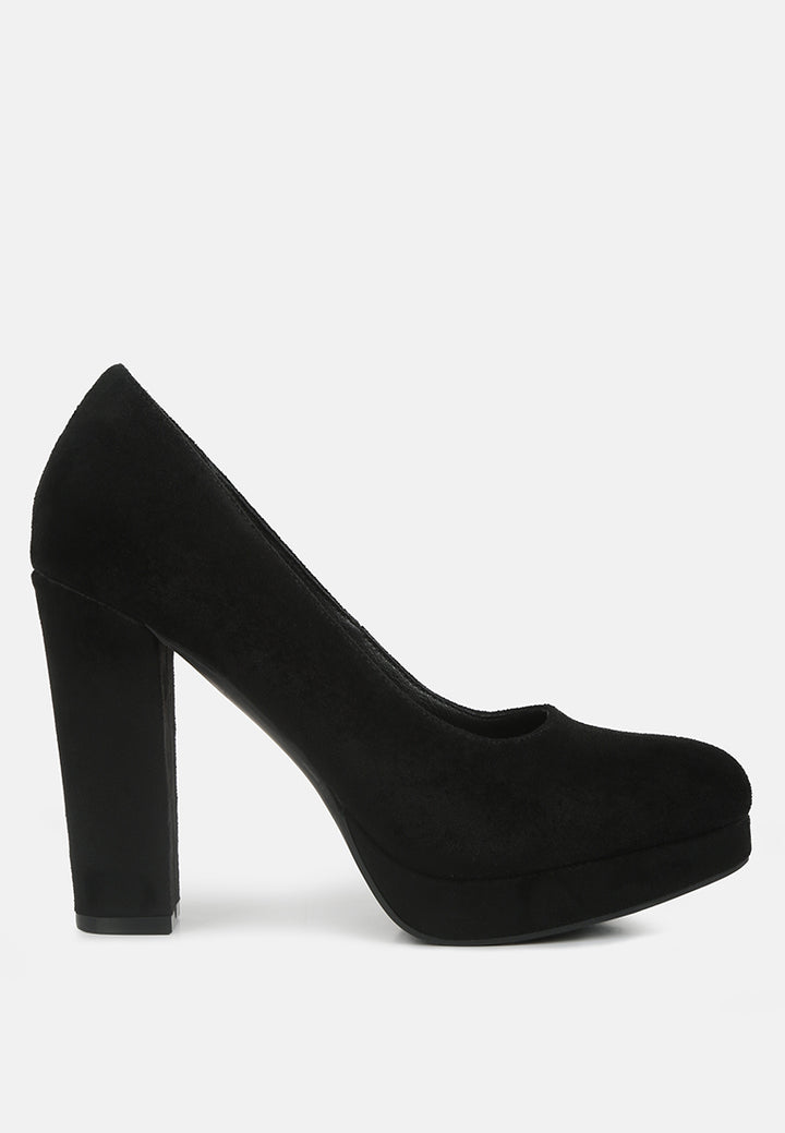 delia seude block heel pumps by ruw#color_black