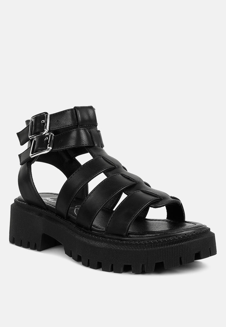 dewey chunky gladiator sandals by ruw#color_black