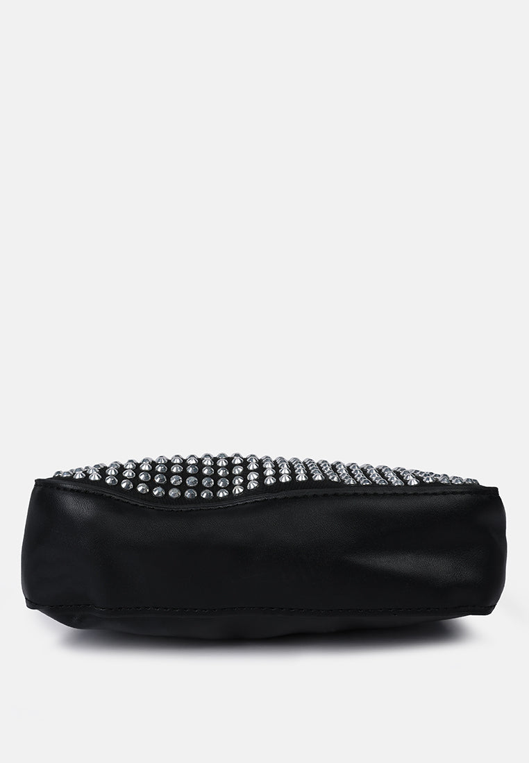 diamante baguette bag#color_black