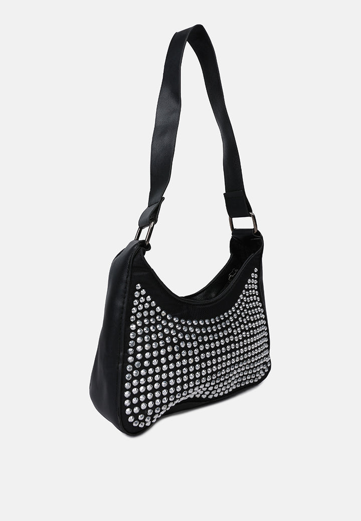 diamante baguette bag#color_black