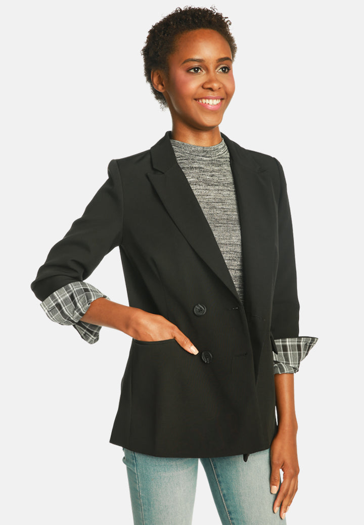 double breasted blazer#color_black