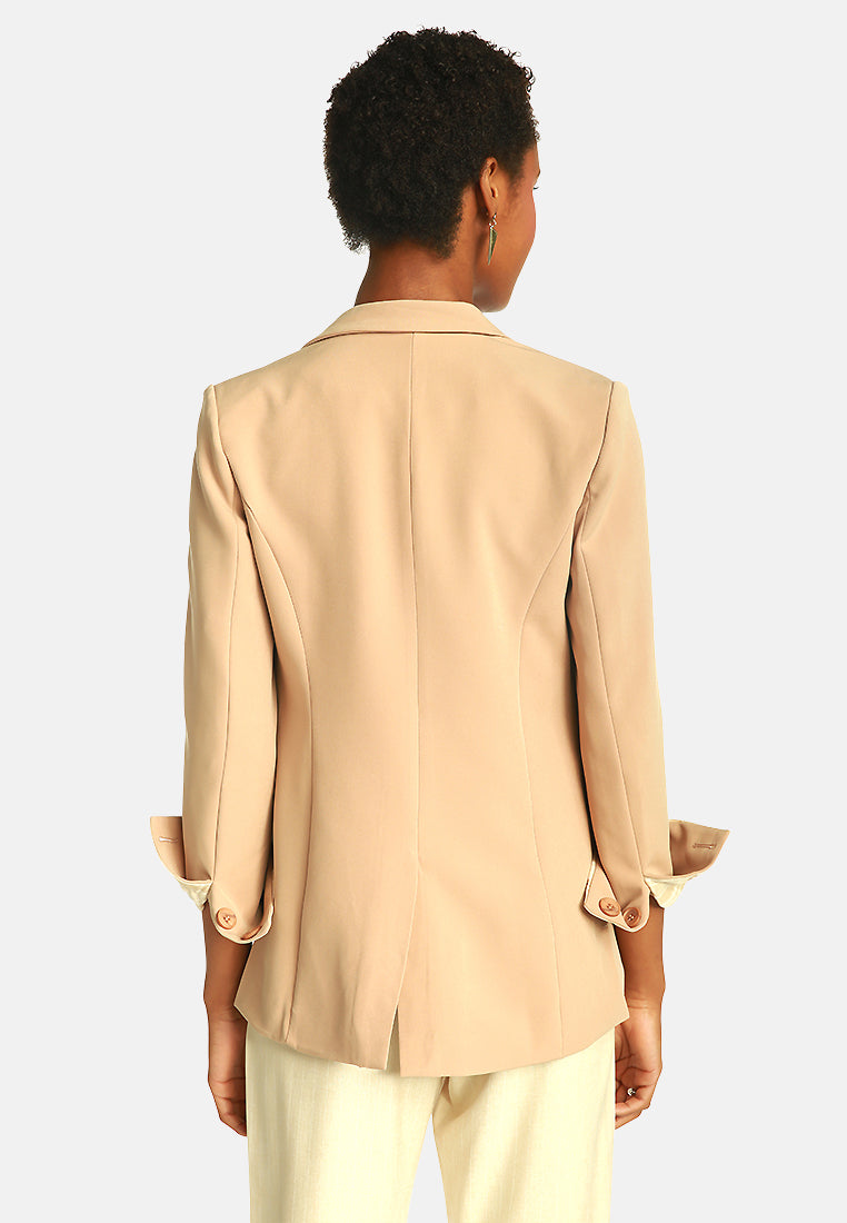 double breasted blazer#color_beige