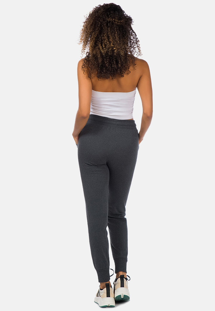 drawstring cuffed active joggers#color_light-grey