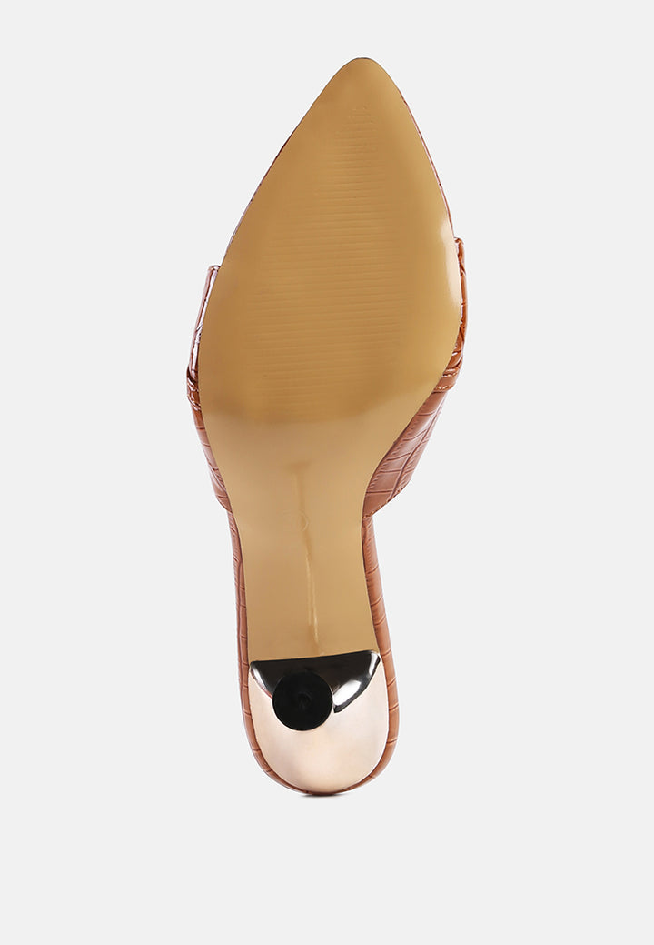 drippin hot croc patent faux leather sandals by ruw#color_tan