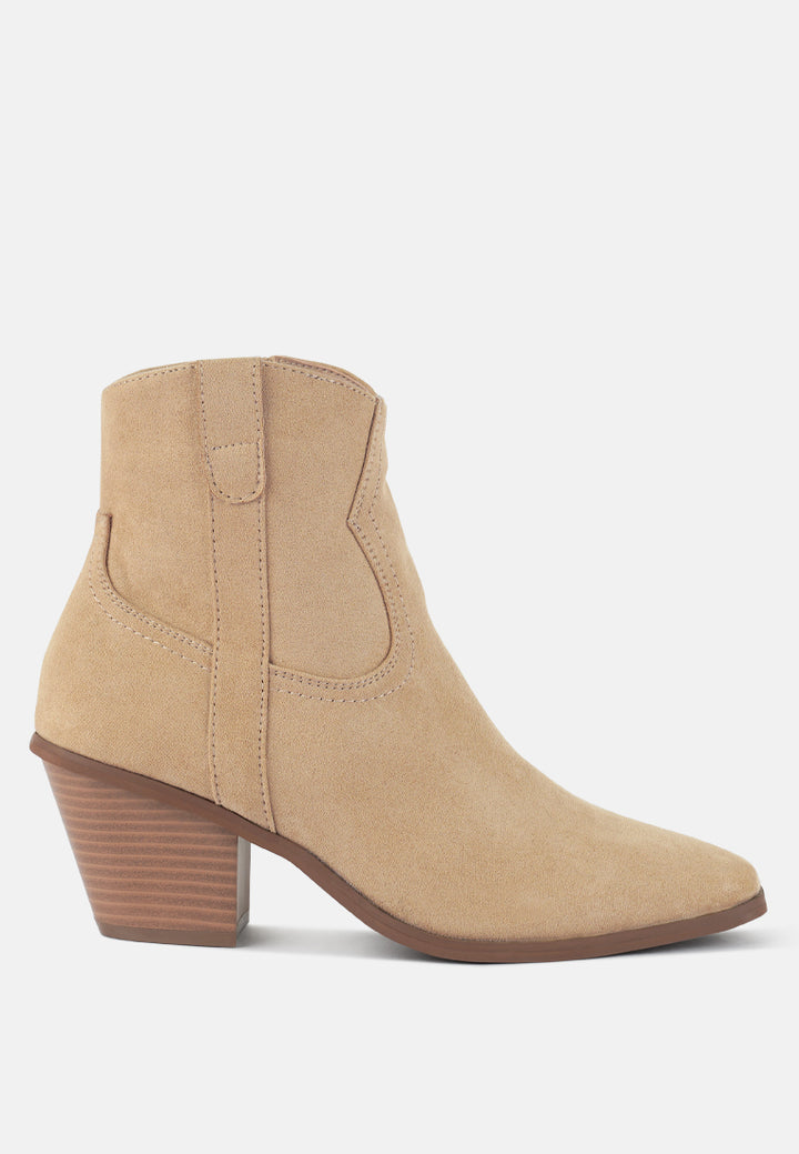 elettra ankle length cowboy boots by ruw#color_taupe