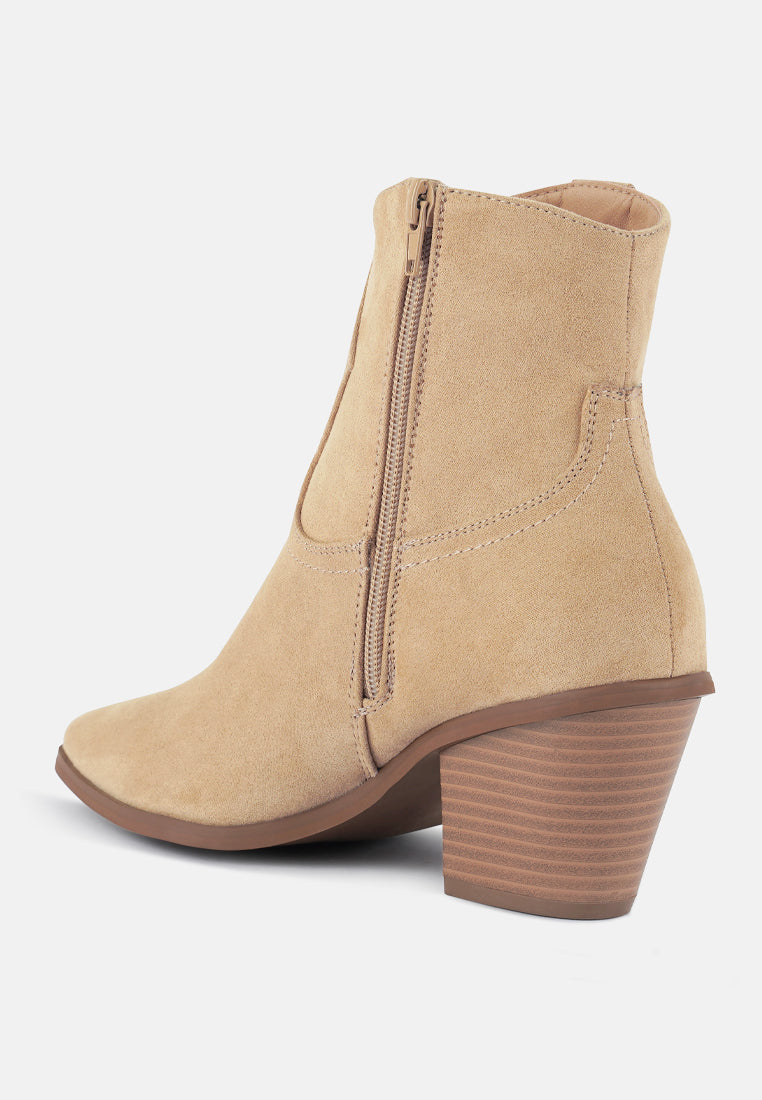 elettra ankle length cowboy boots by ruw#color_taupe